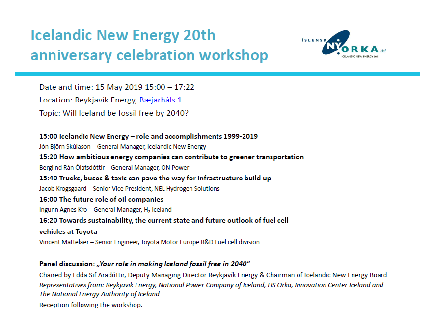 INE 20th anniversary workshop May 15