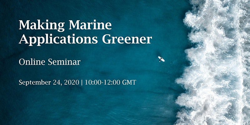 Making Marine Applications Greener webinar September 24, 2020